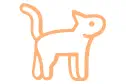 Icone d'un chat orange