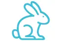 Icone d'un lapin bleu