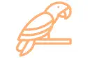 Icone d'un oiseau orange